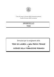 SPORTELLO TESI