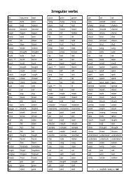 Irregular verbs