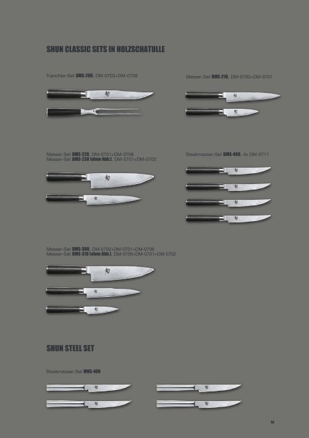 KAI Kochmesser Katalog 