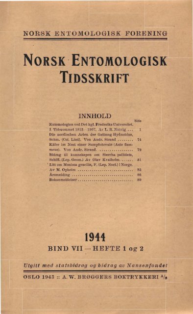og Nord-Florge (WxM cm) - Norsk entomologisk forening