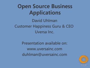 Open Source Business Applications