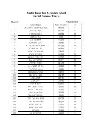 Shatin Tsung Tsin Secondary School English Summer Course