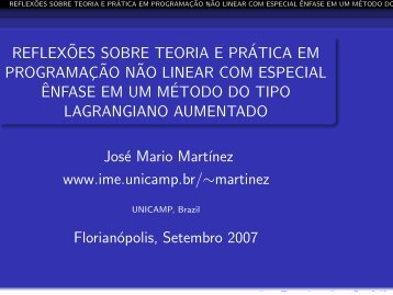 reflexÃµes sobre teoria e prÃ¡tica em programaÃ§Ã£o nÃ£o linear com ...