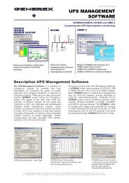 UPS Management Software data sheet - Generex GmbH