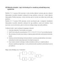 46 Metoda ścieżek i cięć minimalnych w analizie probabilistycznej systemów