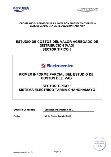 Primer informe parcial. - Distriluz