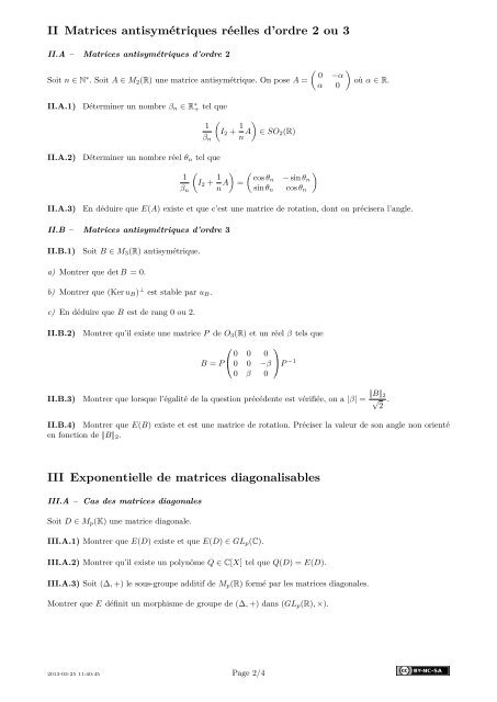 MathÃ©matiques 2 PSI - Concours Centrale-SupÃ©lec