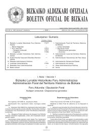 BIZKAIKO ALDIZKARI OFIZIALA BOLETIN OFICIAL DE BIZKAIA