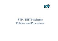 STP / EHTP Scheme Policies and Procedures