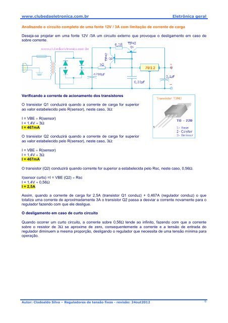 reguladores fixos - Clube da EletrÃ´nica