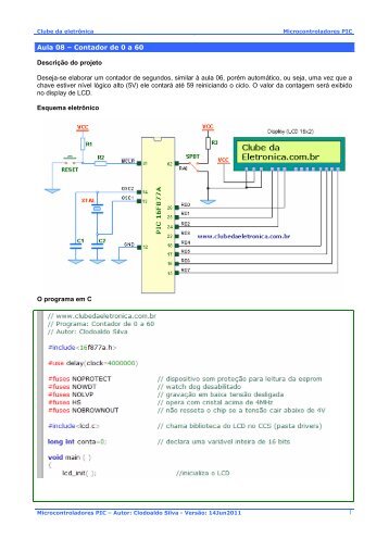 Aula 08 - contador de 0 a 60 - Clube da EletrÃ´nica