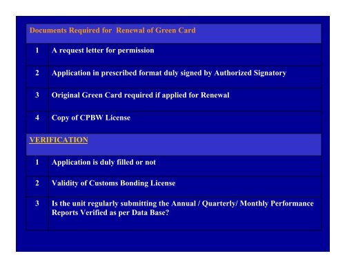 Statutory Services Provided by STPI