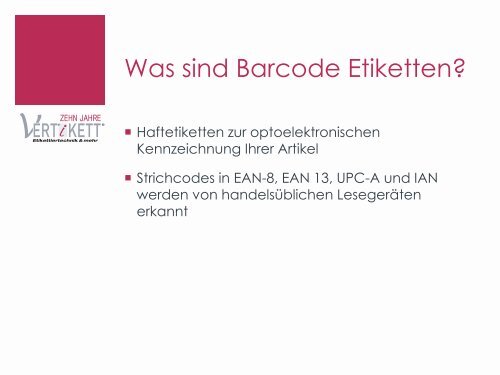 Broschüre Barcodes
