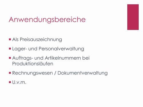 Broschüre Barcodes