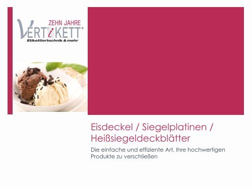 Broschüre Eisdeckel V