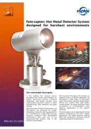 foto-captor Hot Metal Detector System designed for harshest environments