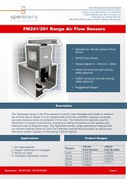 FM241/201 Range Air Flow Sensors