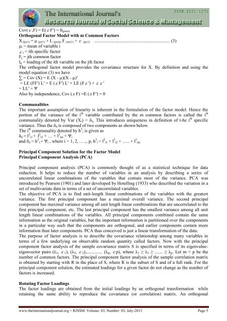 Research Journal of Social Science & Management - RJSSM - The ...