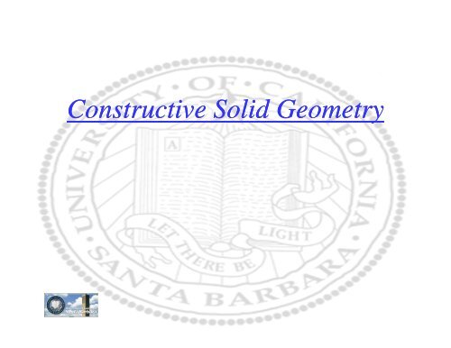 Constructive Solid Geometry