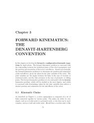 FORWARD KINEMATICS THE DENAVIT-HARTENBERG CONVENTION equations