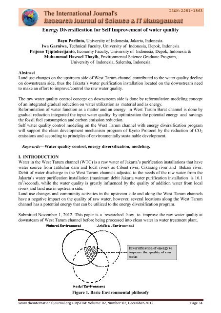 Research Journal of Science & IT Management - RJSITM - The ...