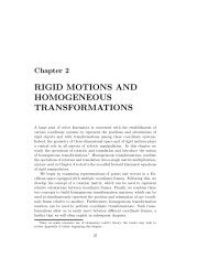 RIGID MOTIONS AND HOMOGENEOUS TRANSFORMATIONS