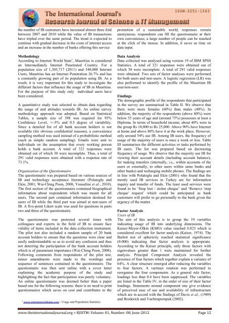 Research Journal of Science & IT Management - RJSITM - The ...
