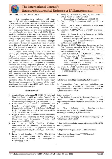 Research Journal of Science & IT Management - RJSITM - The ...
