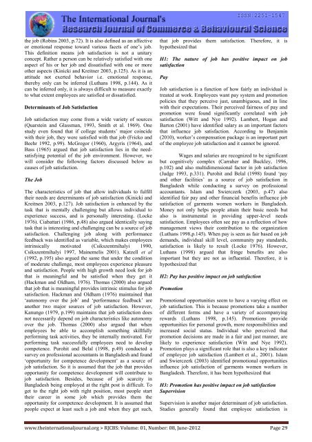 Research Journal of Commerce & Behavioural Science - RJCBS