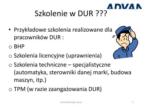 Zarządzanie wiedzą i szkolenie pracowników działu utrzymania ruchu