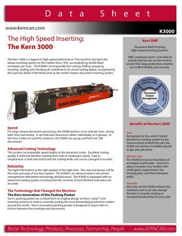 The High Speed Inserting The Kern 3000