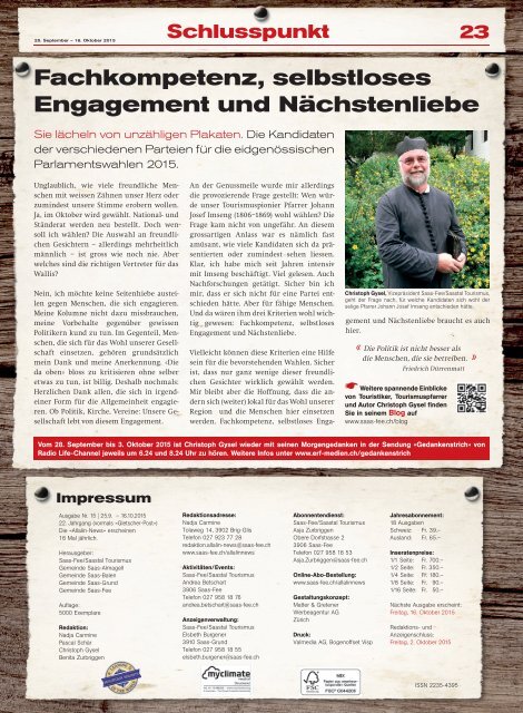 Allalin News Nr. 15/2015