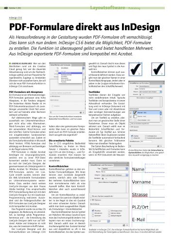 Als Herausforderung in der Gestaltung wurden PDF ... - Publisher