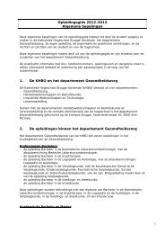 Opleidingsgids 2012-2013 Algemene bepalingen 1. De KHBO en ...