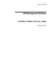 UPS-Management Software Benutzerhandbuch - Generex GmbH