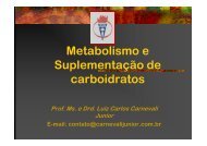 Metabolismo e Suplementação de carboidratos