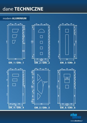 Karta techniczna Modern - Eko okna