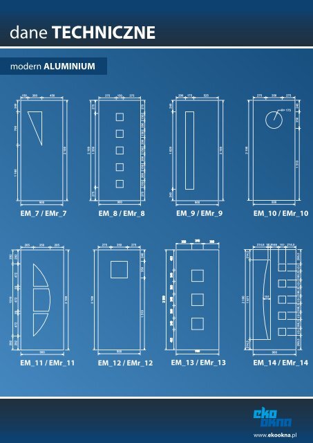 Karta techniczna Modern - Eko okna