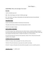 Dawn Wagner – Lesson Plan- What is the Geologic Time Scale?