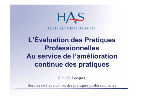 Professionnelles Au service de l’amélioration continue des pratiques