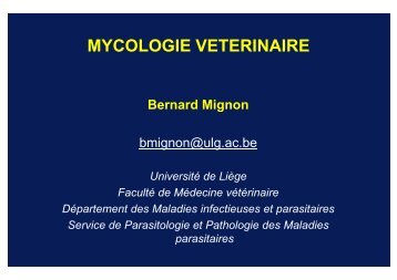 MYCOLOGIE VETERINAIRE