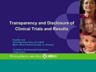 Transparency and Disclosure of Clinical Trials and Results