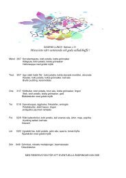 Missa inte vårt varierande och goda salladsbuffe`!