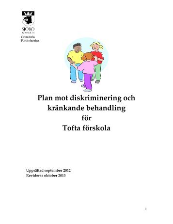 Plan mot diskriminering och kränkande behandling för Tofta förskola