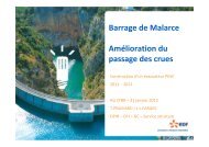 Barrage de Malarce Amélioration du passage des crues