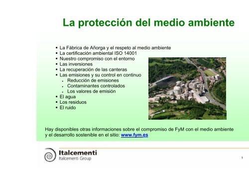 La protección del medio ambiente