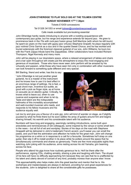 John Etheridge is not just another great guitarist (PDF) - Constantine