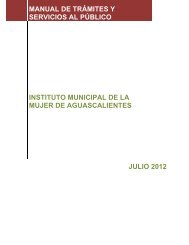 Instituto Municipal de la Mujer de Aguascalientes. - Municipio de ...