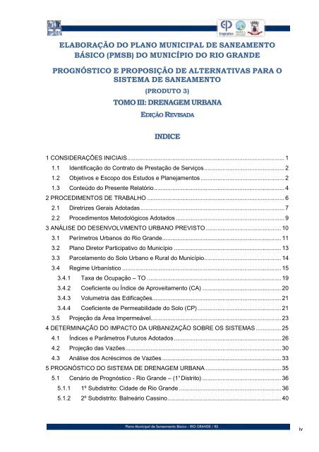 PrognÃ³stico da Drenagem Urbana e Manejo de Ãguas Pluviais - 8 Mb