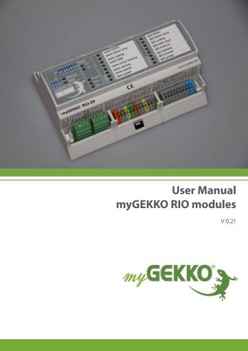 User Manual myGEKKO RIO modules